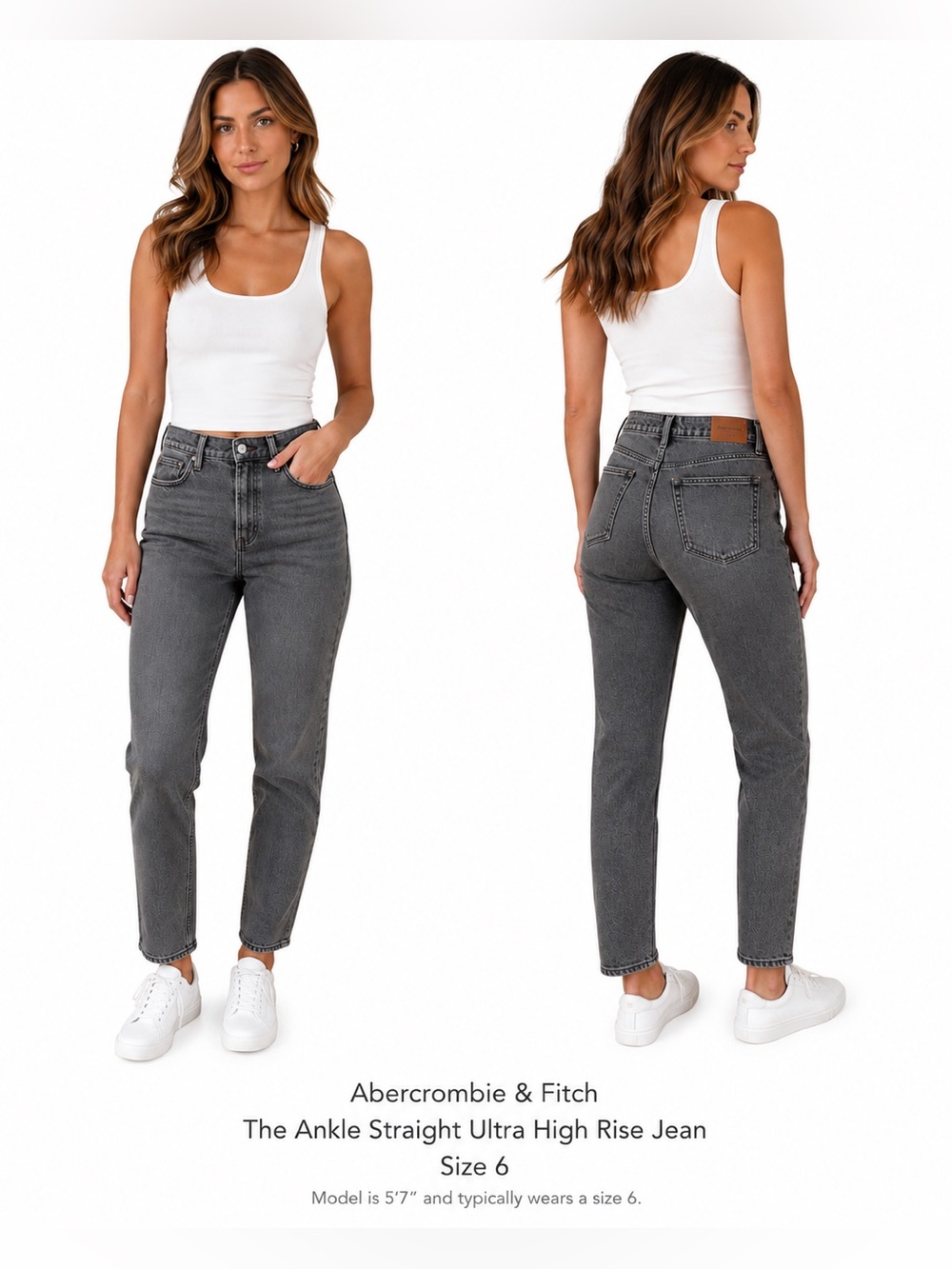Abercrombie & Fitch The Ankle Straight Ultra High Rise Jeans - Size 28/6